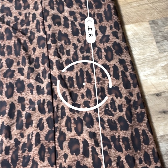 Ralph Lauren Leopard Dress Jersey material Side Ruching sleeveless - Picture 8 of 9